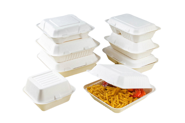 Bagasse Fiber Clamshell Container